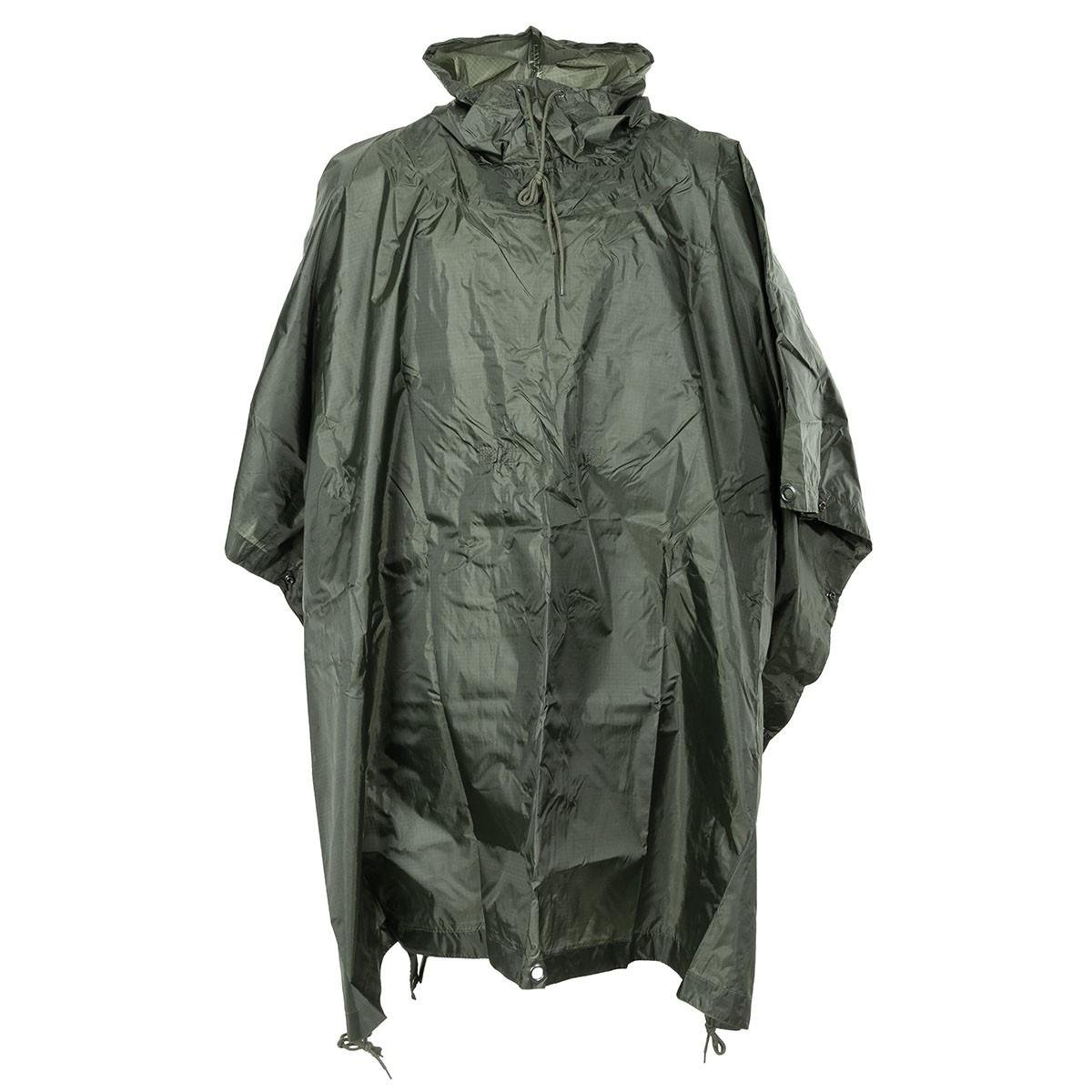 MFH Poncho Capuche réglable imperméable coupe-vent tissu RipStop coutures soudées