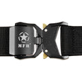 MFH Ceinture tactique à dégagement rapide élastique réglable en polypropylène noir
