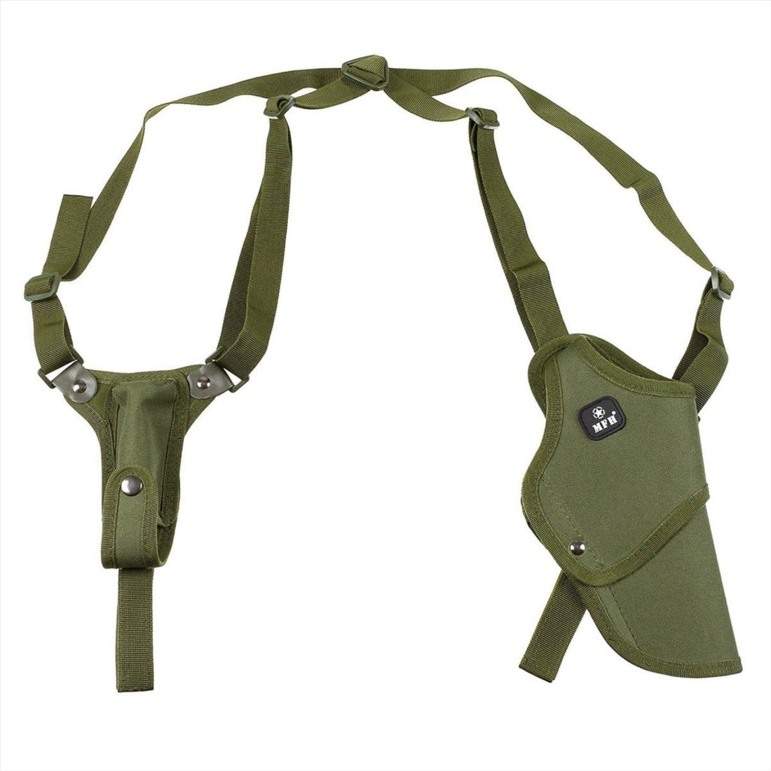 MFH Shoulder Holster Right Handed Adjustable Fit Mag Pouch Double Safety Catch
