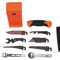 MFH Special 27 Part Survival Kit Utility Tool Box Orange Camping Outdoor