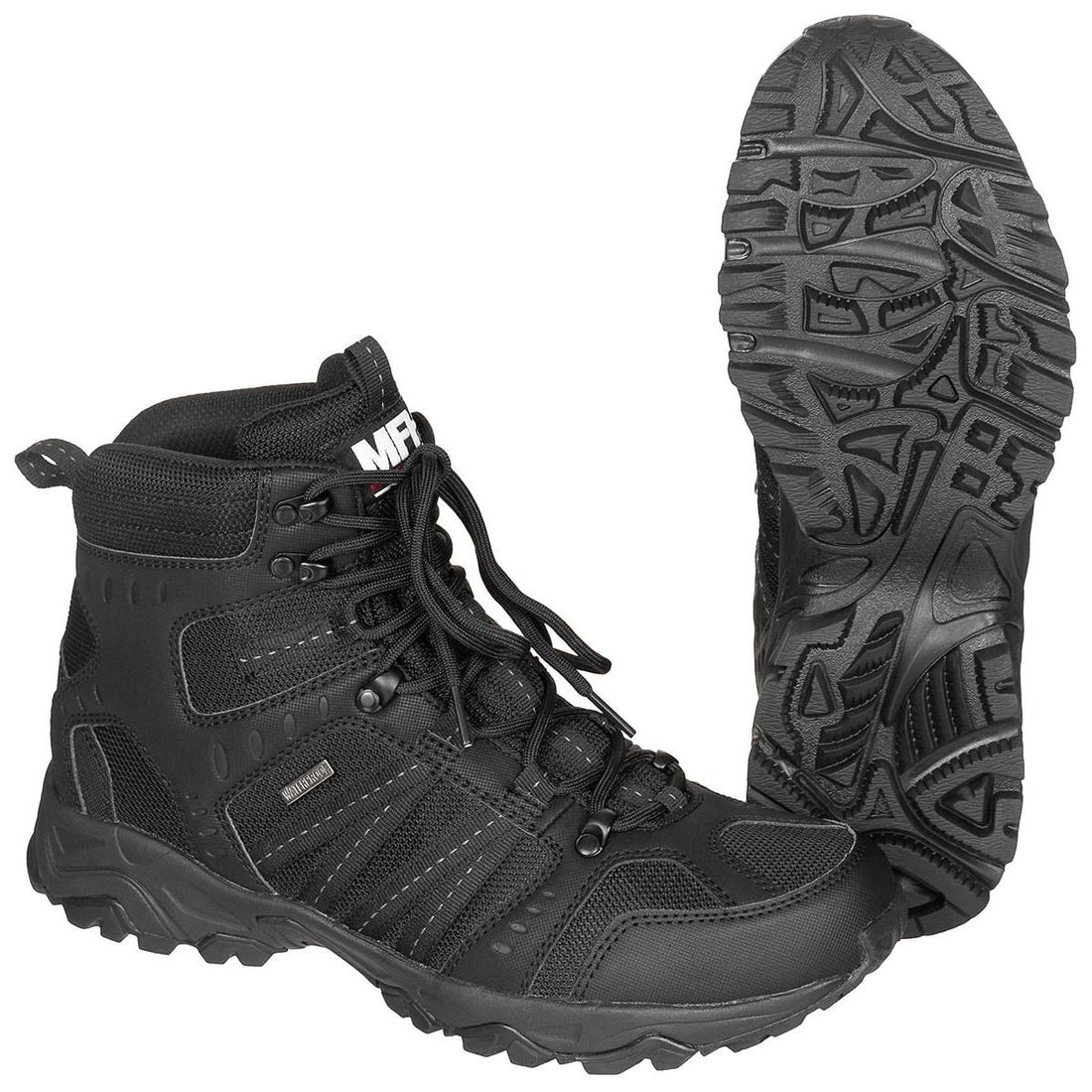Bottes de combat tactiques MFH imperméables et respirantes à membrane HBR à séchage rapide noir