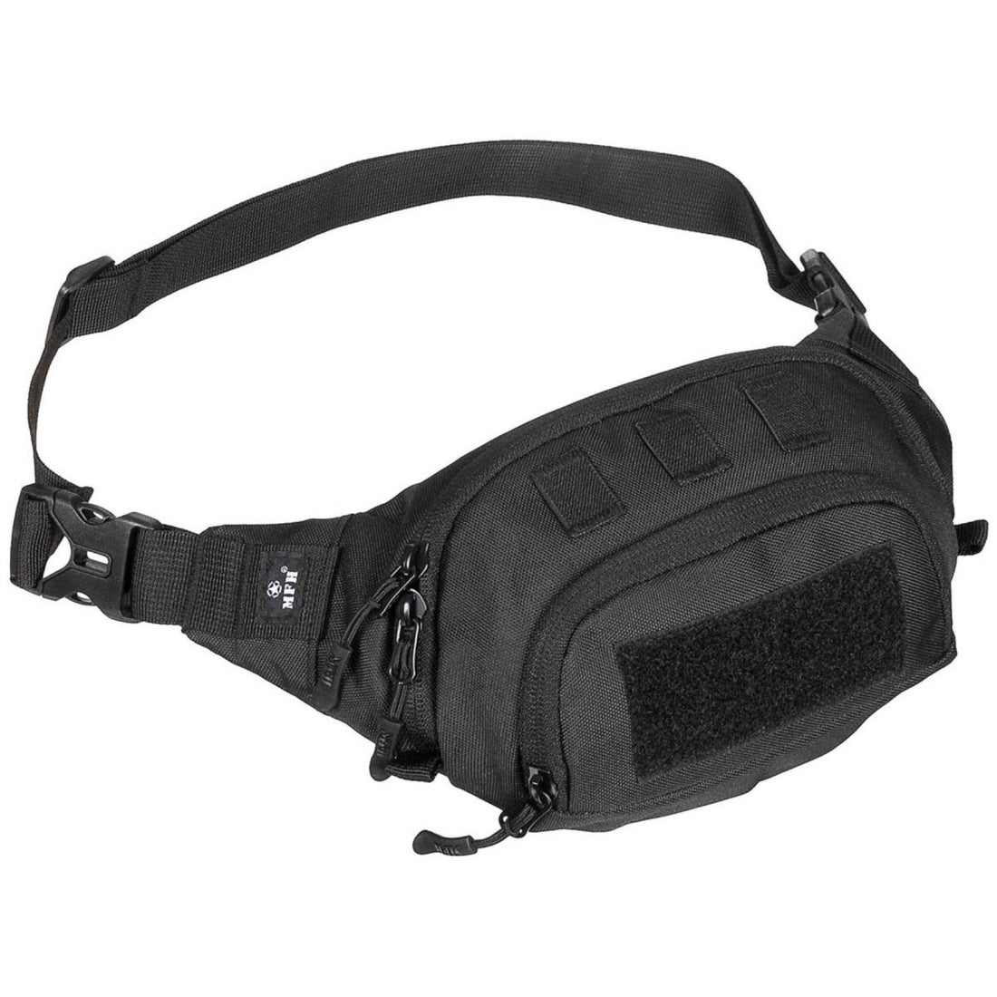 MFH Sac banane tactique 1,8 L Ceinture réglable 120 cm Plusieurs poches Noir