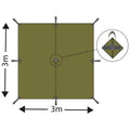 Bâche de camouflage MFH Tarp Extreme M95, abri imperméable, tente coupe-vent, NEUF