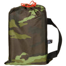 Compact MFH Tarp Extreme M95 camouflage waterproof shelter packed in durable ripstop storage bag with carrying handle.