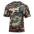 T-shirt à manches courtes de style militaire américain MFH Sous-vêtements camouflage Woodland