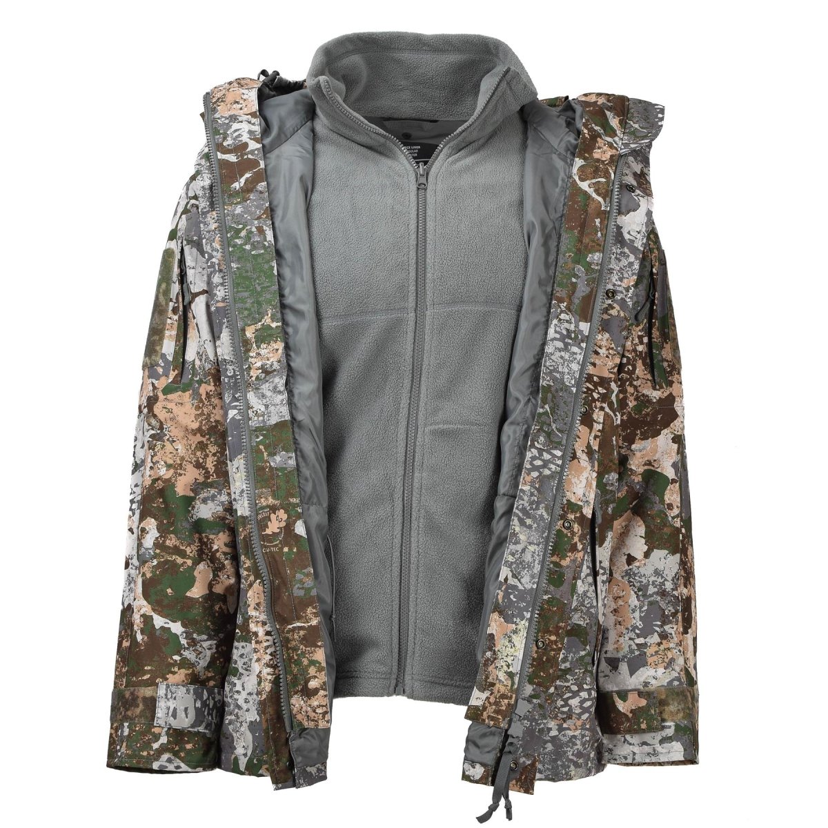 MIL-TEC army rain wet weather jacket Gen I with fleece liner waterproof hooded