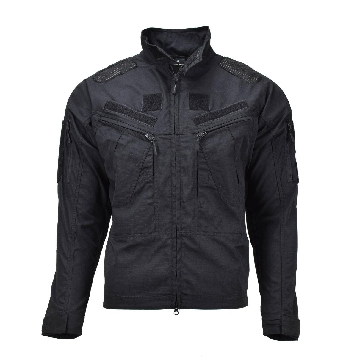 Veste chimère noire de style militaire de marque Mil-Tec, chemises militaires à coupe étroite en ripstop