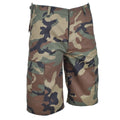 Short militaire cargo BDU de marque Mil-Tec style militaire camouflage Woodland bermuda