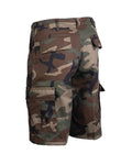 Short militaire cargo BDU de marque Mil-Tec style militaire camouflage Woodland bermuda