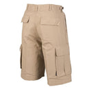Mil-Tec U.S. Military style khaki ripstop bermuda shorts with multiple pockets and durable prewashed fabric.