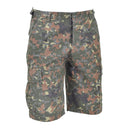 Mil-Tec U.S. Military style prewashed flecktarn camo ripstop cargo shorts with functional pockets and durable fabric