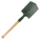 MIL-TEC Foldable Shovel 63cm Length Steel Blade Wood Handle Cover Included - GoMilitar