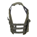 Olive MIL-TEC GEN II tactical plate carrier vest with adjustable straps and MOLLE webbing for modular gear attachments