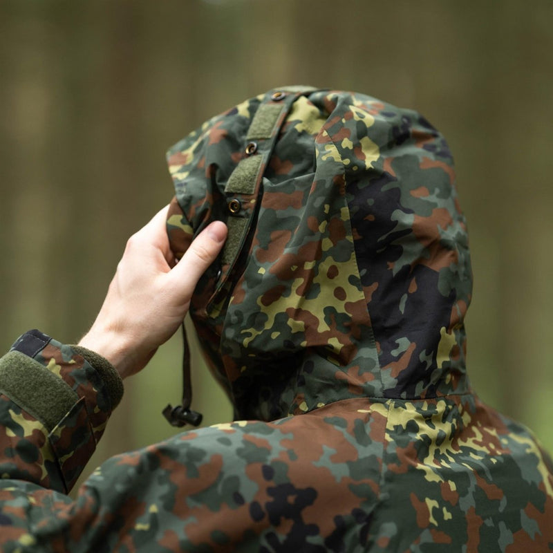 Parka de l'armée allemande Mil-Tec avec doublure GoreTex camouflage Flecktarn Veste imperméable pour homme