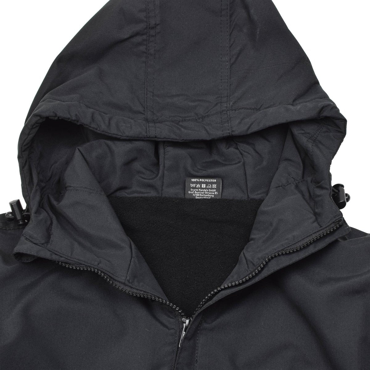 MIL-TEC German Military jacket combat windproof hooded fleece lined black NEW