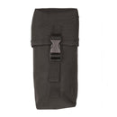 Black MIL-TEC tactical MOLLE pouch with buckle closure, compact and durable for outdoor and everyday use.