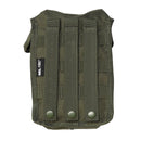 MIL-TEC large olive tactical pouch with MOLLE straps, durable water-resistant design for secure outdoor gear storage.