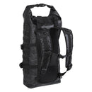 Black MIL-TEC SEALS 35L roll-top tactical dry bag backpack with padded straps and waterproof design