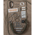 MIL-TEC Survival Kit Large 12m Paracord Fire Starter Compass Whistle Black