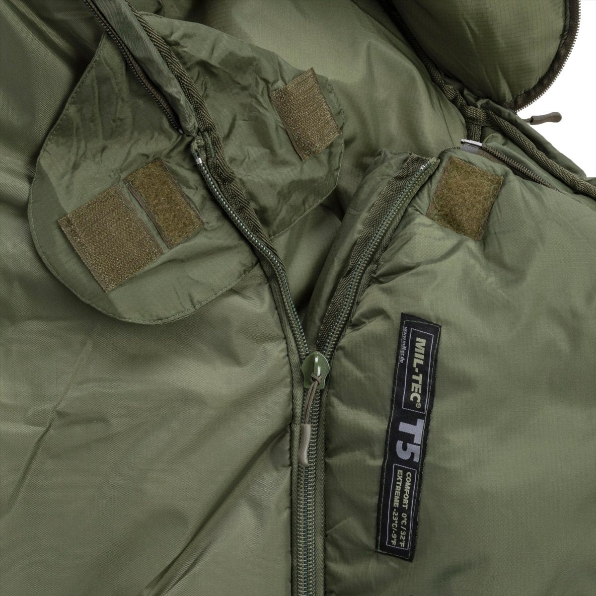 MIL-TEC TACTICAL 5 Sleeping Bag Thermolite Insulation Teflon Coated Olive