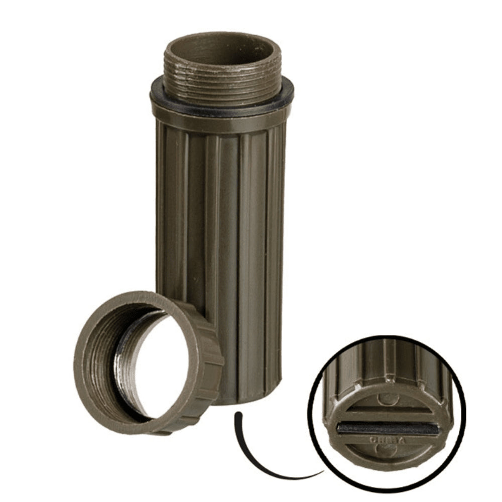 Mil-Tec Étui d'allumettes étanche à fond en silex pour camping et survie, olive