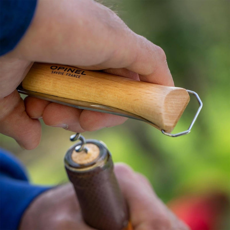 Couteau de poche tire-bouchon Opinel N°10 Décapsuleur Lame inox