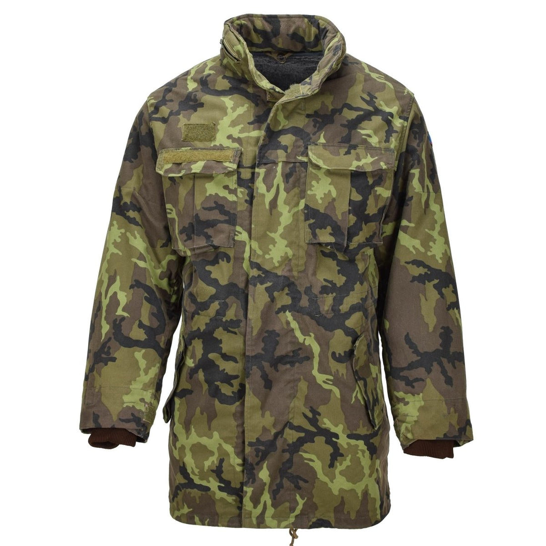 Veste de style Parka militaire tchèque originale Doublure Fausse fourrure M95 Camouflage