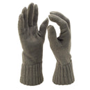 Original Austrian army wool gloves in brown, knit, warm, durable, with ribbed wrist cuffs for outdoor winter use