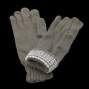Original Austrian army wool gloves in brown with ribbed wrist, warm and durable for winter outdoor use