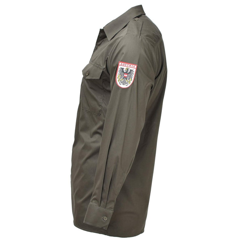 Original Austrian military olive field service shirts federal lightweight NEW - GoMilitar