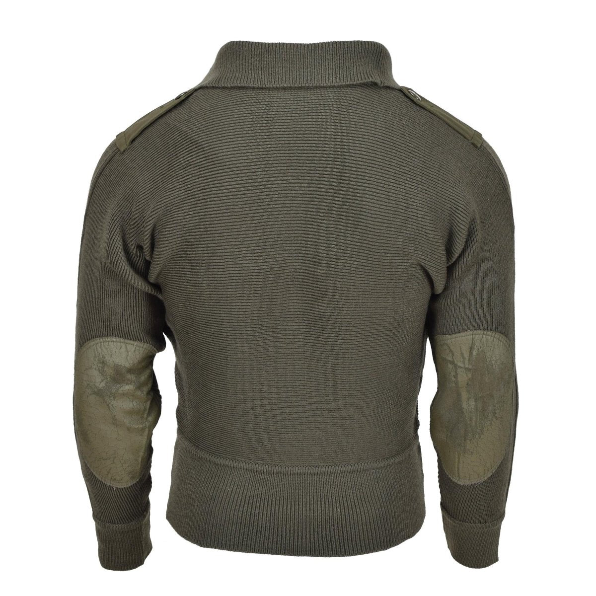 Pull militaire autrichien original, coudes renforcés, blouson, pull en tricot côtelé