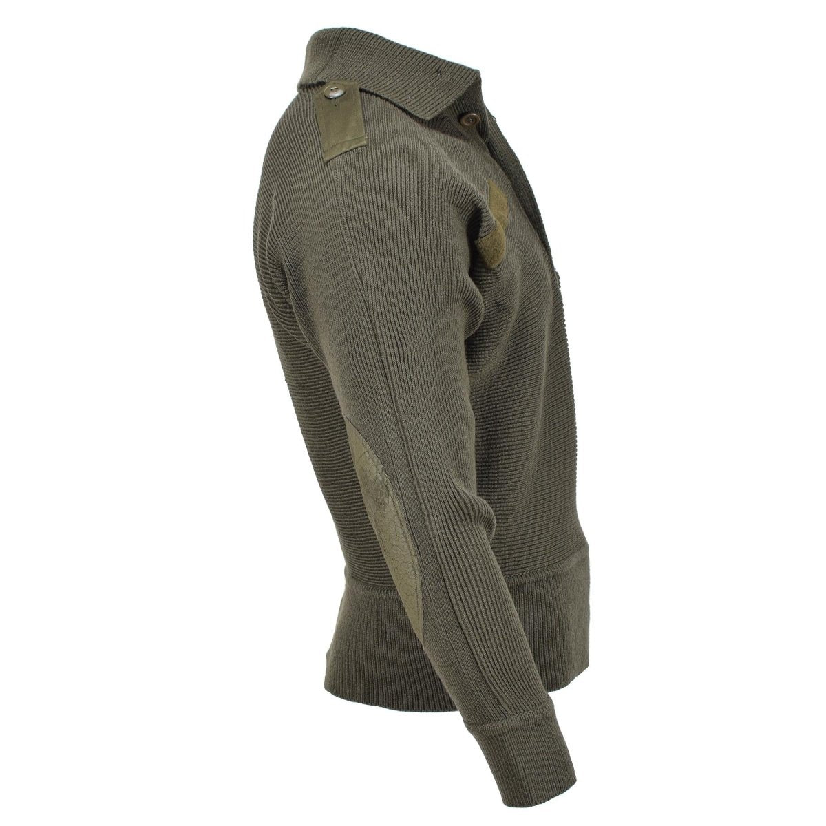 Pull militaire autrichien original, coudes renforcés, blouson, pull en tricot côtelé