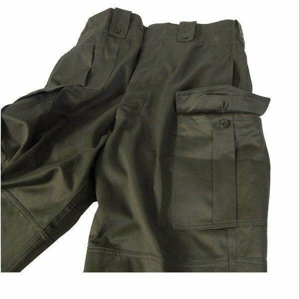 Original Belgian army field combat pants M65 olive green military pants surplus - GoMilitar