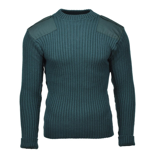 Original Belgian Military commando pullover warm knitted wool sweater green NEW - GoMilitar