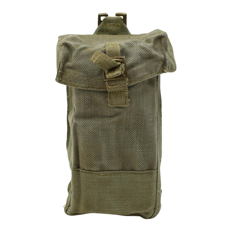 Sacoche pour chargeur en toile durable militaire belge d'origine, petite taille, couleur olive