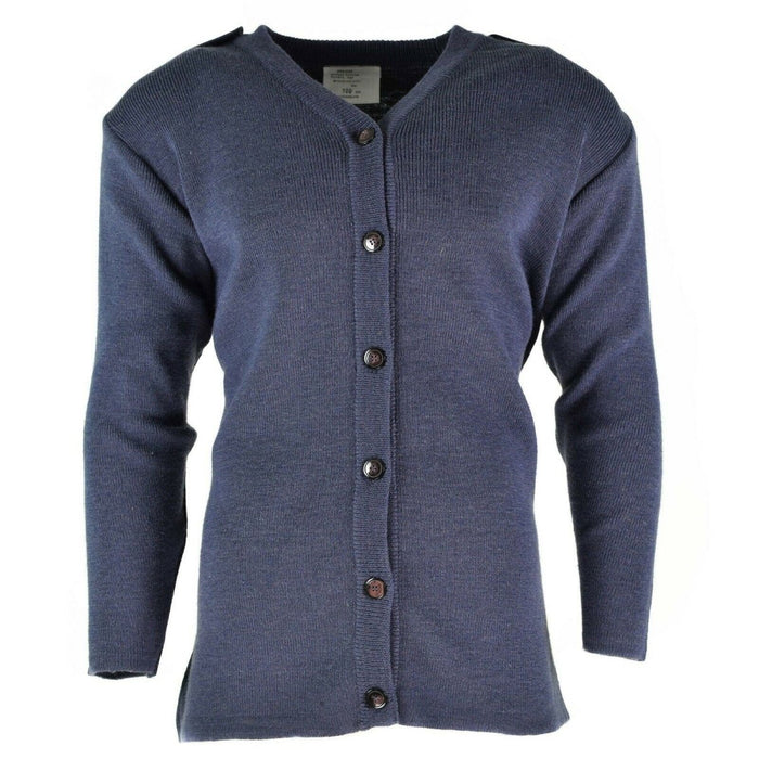 Original British army cardigan air force RAF women's sweater wool blue grey - GoMilitar