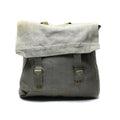 Sac à dos original de l'armée britannique M37 en toile grise, grand sac à dos militaire latéral