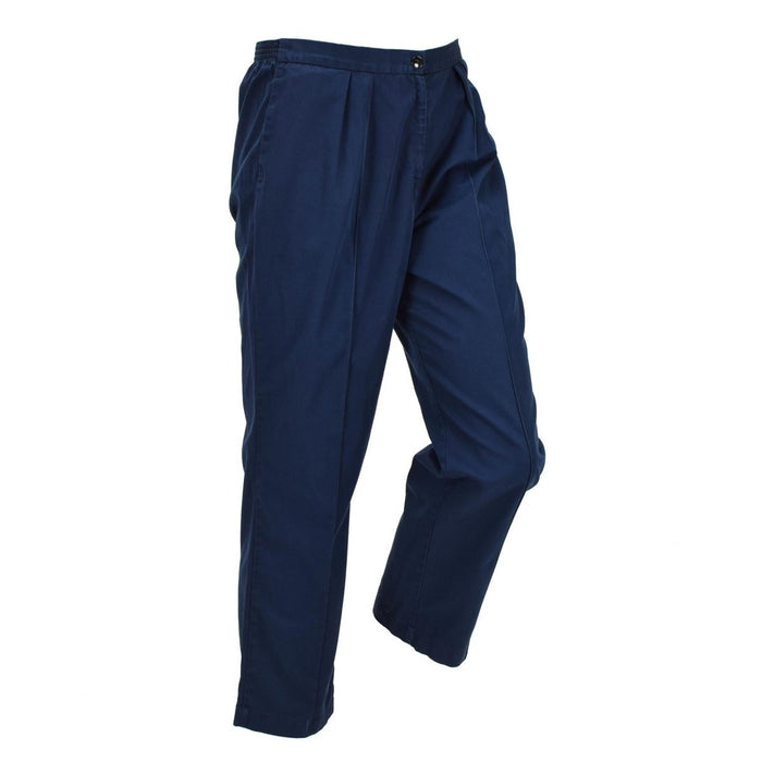 Original British Army Medic Trousers Pleated Front Elastic Waist Navy Blue - GoMilitar