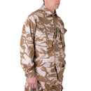 British army military desert field jacket shirt in lightweight breathable camouflage fabric for outdoor use