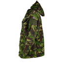 British Army military combat DPM camouflage field jacket parka with hood and multiple secure pockets side view