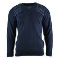 Pull de police de l'armée britannique original Commando Jumper Pull col V bleu