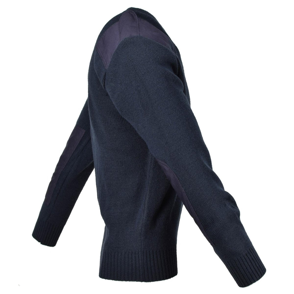 Original British Ex-police service pullover Commando Jumper blue V-neck sweater