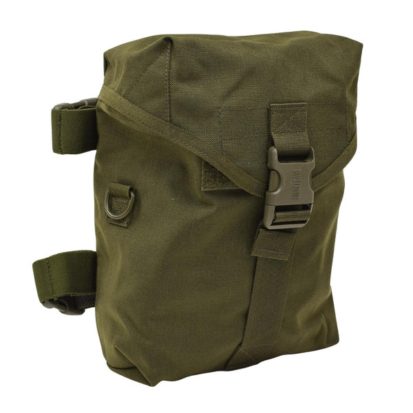 Original British Military drop down leg pouch olive army adjustable straps nylon - GoMilitar