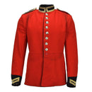 Original British Military Jacket Tunic Style Wool Solid Red Golden Buttons - GoMilitar