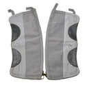 Original British military vintage leg gaiters with reinforced patches for rugged outdoor protection and durability.