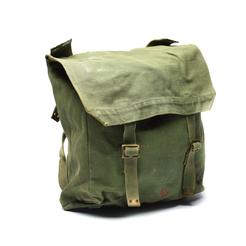 Sac à dos en toile original de l'armée britannique M37 Haversack, grand sac latéral, olive