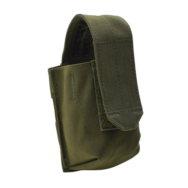 Pochette de grenade fumigène militaire britannique originale, sac unique tactique de l'armée Olive