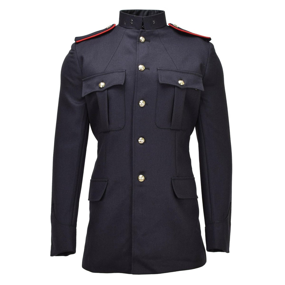 Original British Military Tunic Formal Jacket Wool Metal Buttons Black