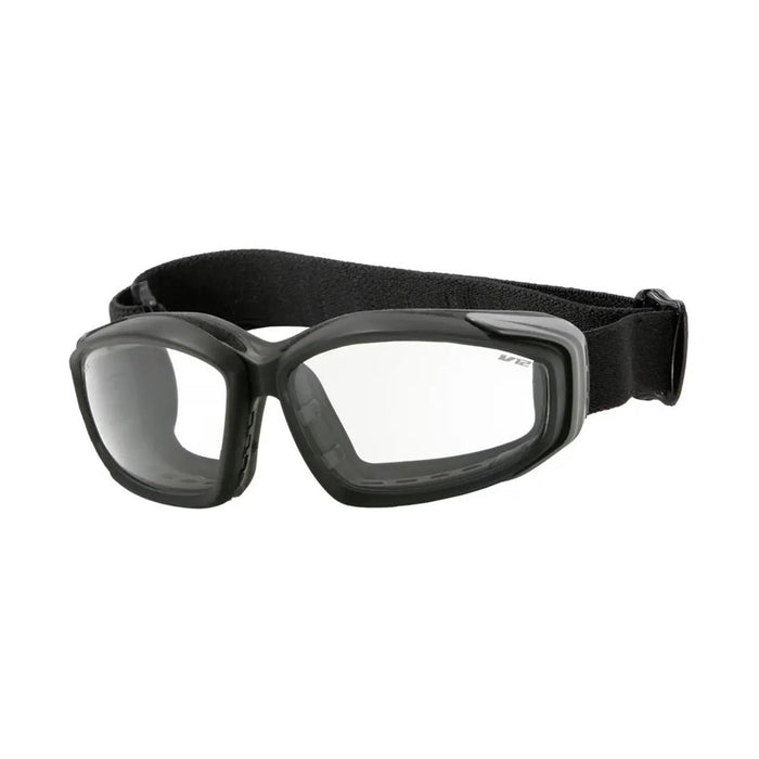 Lunettes de protection militaires britanniques originales V12, verres interchangeables noirs - GoMilitar