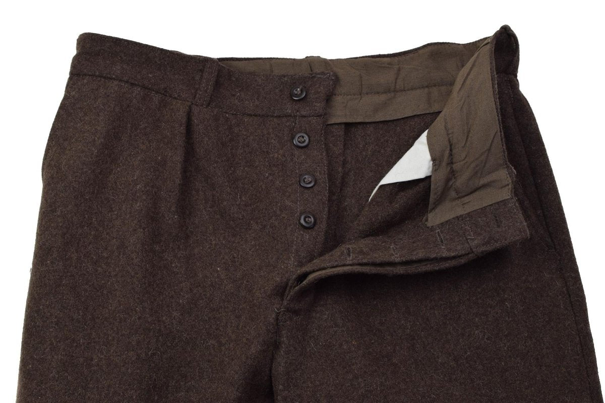 Original Bulgarian Army Wool Uniform Trousers Unused Surplus Dark Brown